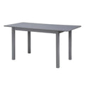 59 inch modern dark gray extendable dining table for 4 to 8 people in a kitchen setting
