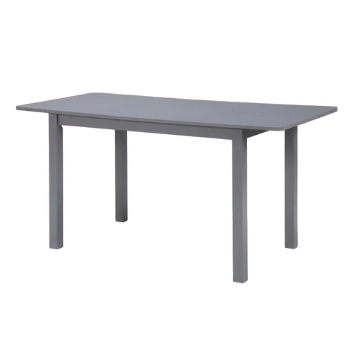 59 inch modern dark gray extendable dining table for 4 to 8 people in a kitchen setting