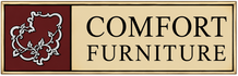 Comfort Furniture logo with a decorative element on a white background